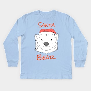 SANTA BEAR Kids Long Sleeve T-Shirt